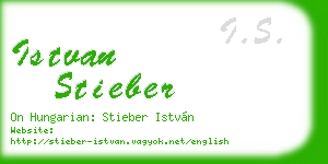 istvan stieber business card